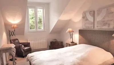 Un ou plusieurs lits dans un hébergement de l'établissement LaTerrasse, Château Fernand Japy