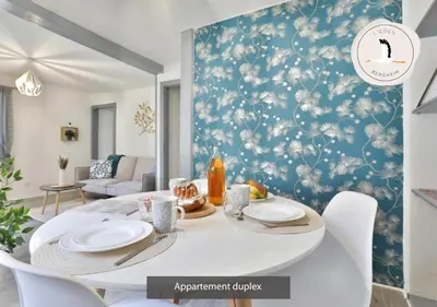 Coin salon dans l'établissement Appartements duplex 3 et 4 personnes tout confort - Climatisation - Route des Vins - Centre Alsace