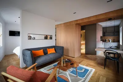Coin salon dans l'établissement Rive Petite Venise Appartement Luxe - Centre Ville Colmar - Clim, Ascenseur & possibilité Parking