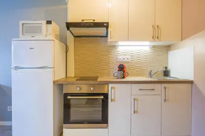 Cuisine ou kitchenette dans l'établissement Le 17-GregIMMO-Appart'Hôtel