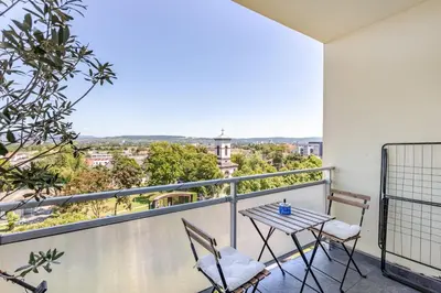 Balcon ou terrasse dans l'établissement Traumhaftes Studio in Top Lage!
