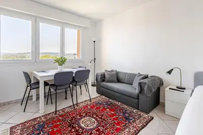 Coin salon dans l'établissement Traumhaftes Studio in Top Lage!