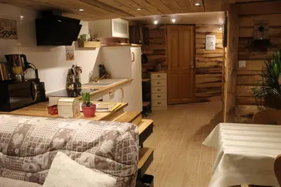 Cuisine ou kitchenette dans l'établissement Maisonnette