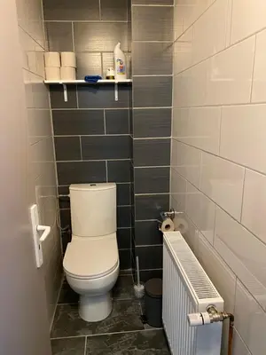 Salle de bains dans l'établissement Gîte Soultzerent