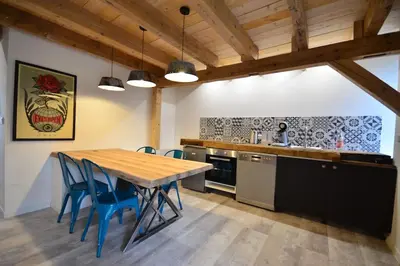 Cuisine ou kitchenette dans l'établissement L’Etable