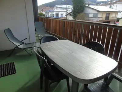 Balcon ou terrasse dans l'établissement Appartement 4 personnes proche du lac