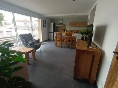Cuisine ou kitchenette dans l'établissement Les rives de la jamagne