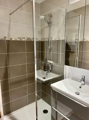 Salle de bains dans l'établissement Studio cosy Kaysersberg centre