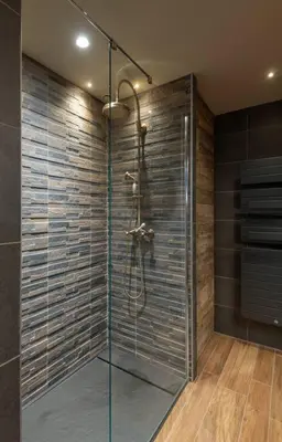 Salle de bains dans l'établissement Luxueux chalet avec vue sur les pistes et le Hohneck