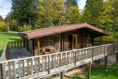 Jardin de l'établissement Agréable chalet cocooning en lisière de forêt