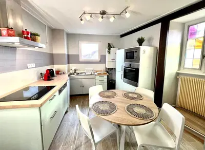Cuisine ou kitchenette dans l'établissement Seppala charmant appartement
