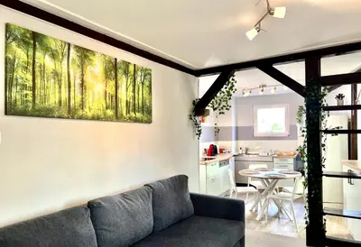 Coin salon dans l'établissement Seppala charmant appartement