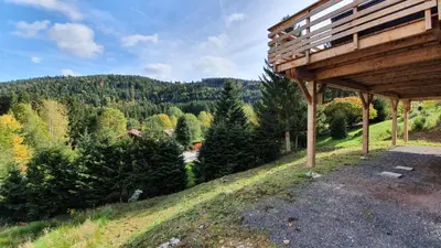 Paysage naturel près de le chalet