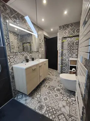 Salle de bains dans l'établissement Appartement Le Baroque en duplex