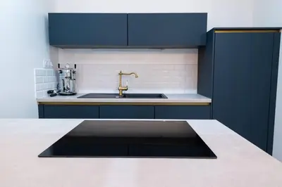 Cuisine ou kitchenette dans l'établissement L'appartement du château