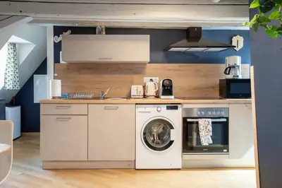 Cuisine ou kitchenette dans l'établissement Duplex atypique au cœur de Mulhouse